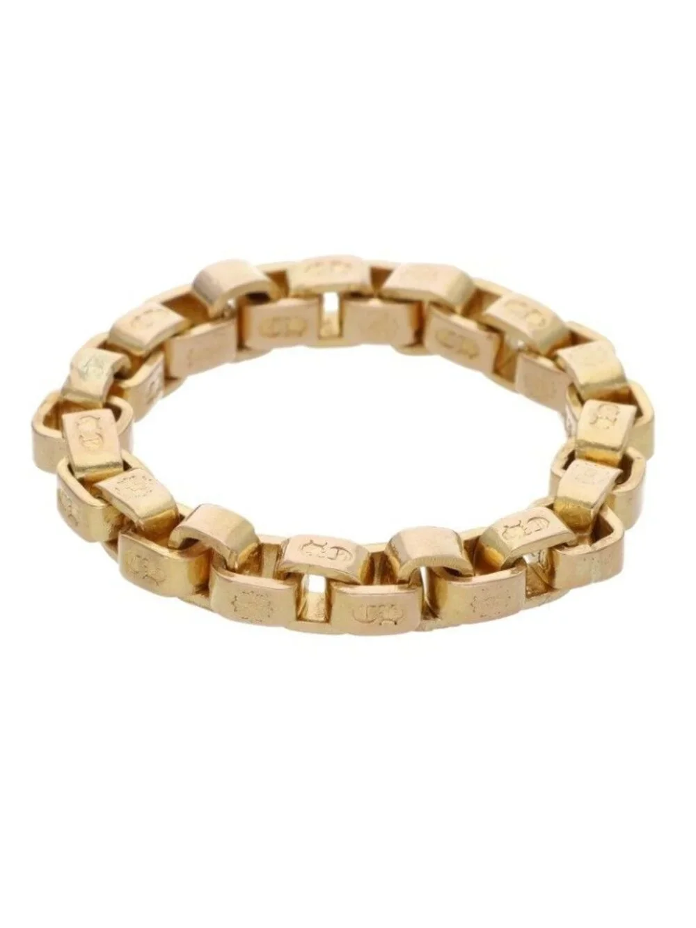 Chrome Hearts 22k Box Chain Gold Ring
